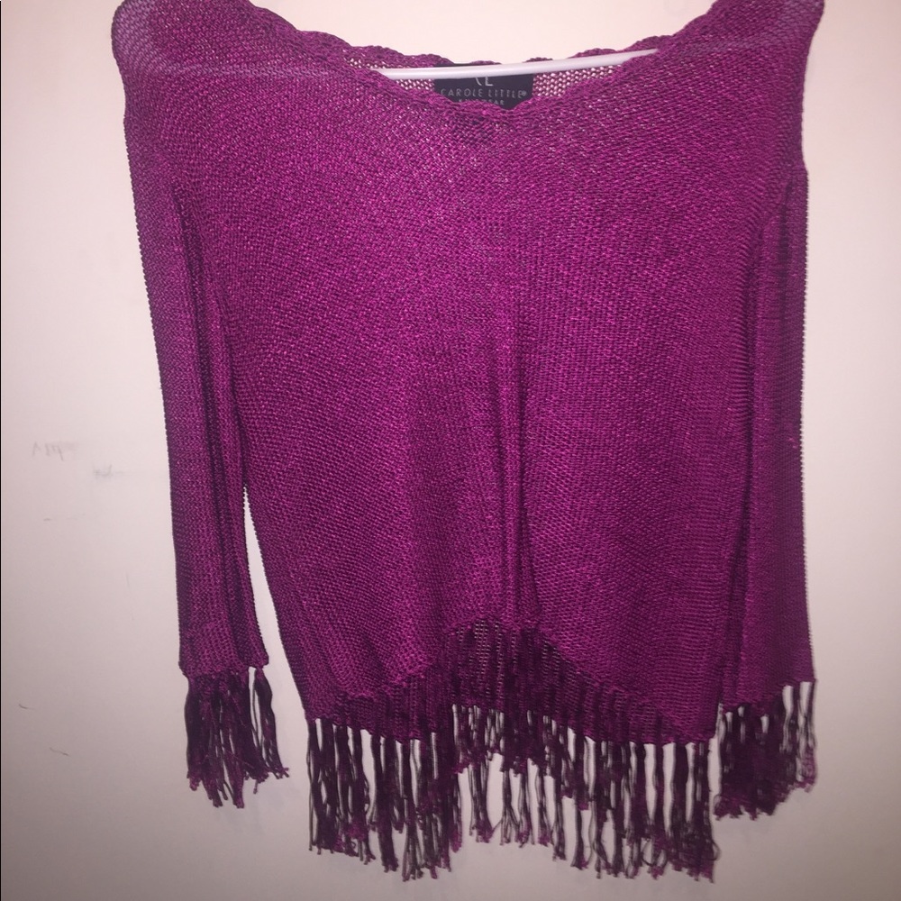 Fringe Bottom Knit Crop Top